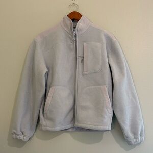 Outdoor Voices Primo Powder Blue Full-zip Fleece Jacket